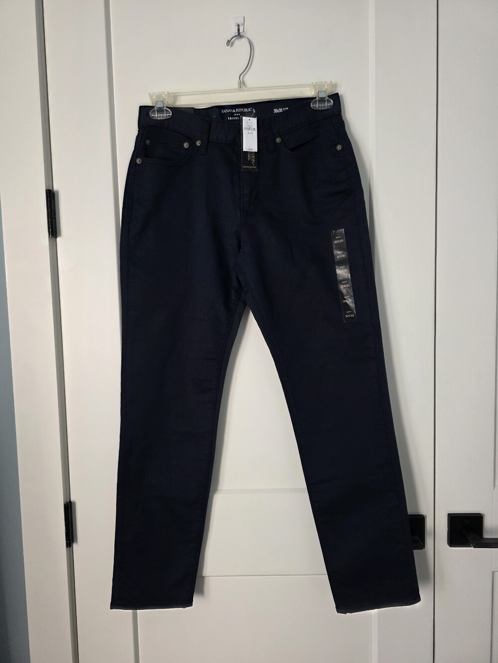 NWT Banana Republic Travel Jean Slim Mens 30x30 Navy Slim Straight Men’s Jeans
